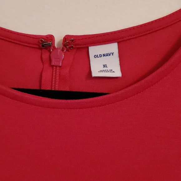 👗Old Navy Sleeveless Ruffle-Trim Sheath Dress for Women Pink Tangiers NWT👗 - Picture 3 of 8